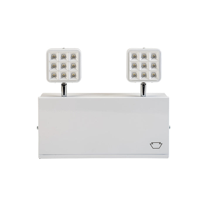 Keystone KT-EM-STNC1-WHWL-SU-HO Dual Head LED Emergency Light with Battery Backup, Surface Mount, 120-277V, 800 Lumens, NYC & Chicago Compliant
