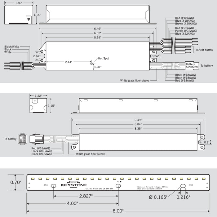 Keystone KT-EMRG 12W Constant Power LED Emergency Back-Up Driver Kit