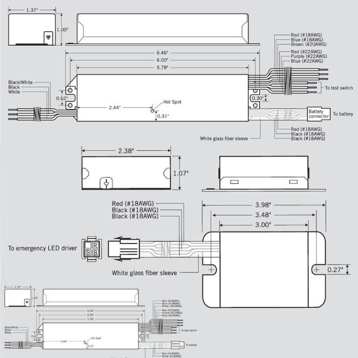Keystone KT-EMRG 5W Constant Power LED Emergency Back-Up Driver Kit