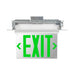 Keystone KT-EX-EL2-WH LED Exit Sign with Battery Backup, Single or Double Face, Universal Mount - Green Letters