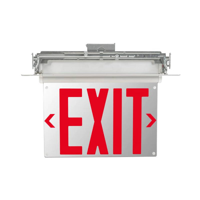 Keystone KT-EX-ELNY1-WH3RL-RU LED Exit Sign with Emergency Battery Backup, Single or Double Face, Recessed Mount, NYC Compliant