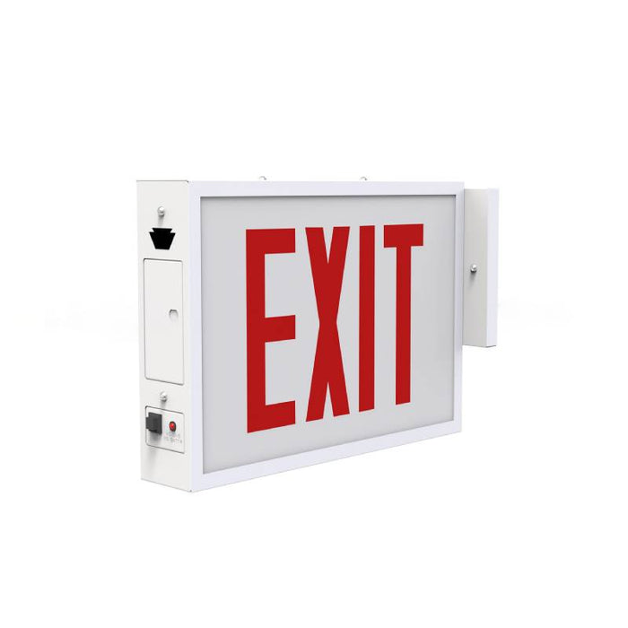 Keystone KT-EX-STCH1-WH1RL-SU LED Exit Sign with Battery Backup, Single Face, Surface Mount, Chicago Compliant
