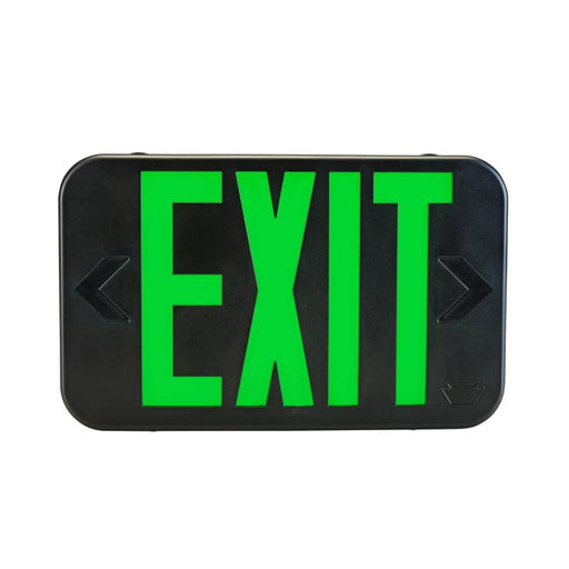 Keystone KT-EX-TP1 LED Exit Sign with Backup Battery, Double Face - Black Housing / Green Letters