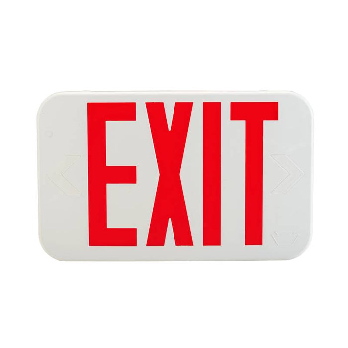 Keystone KT-EX-TP1 LED Exit Sign with Backup Battery, Double Face - White Housing / Red Letters