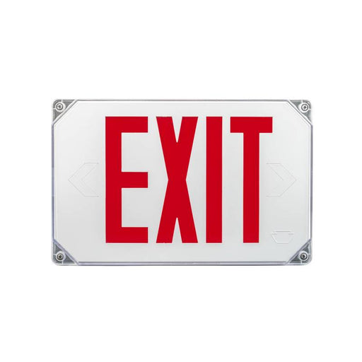 Keystone KT-EX-TP2-WH3RL-SD LED Exit Sign with Emergency Battery Backup, Single or Double Face, Surface Mount