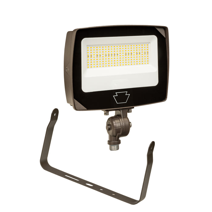 Keystone KT-FLED60PS-R4A 40W/50W/60W LED Flood Light, 3CCT Selectable, Up 9000 Lumens, knuckle+yoke mounts, 120-277V