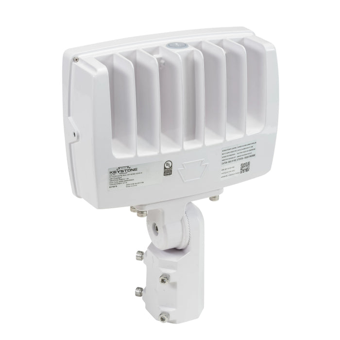 Keystone KT-FLED100PS-R4A 80W/90W/100W LED Flood Light, 3CCT Selectable, Up to 15000 Lumens, Slipfitter & trunnion mounts, 120-277V, Bronze