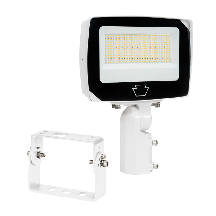 Keystone KT-FLED75PS-R4A 45W/60W/75W LED Flood Light, Up to 11250 lm, 3CCT Selectable, Slipfitter & trunnion mounts, 120-277V
