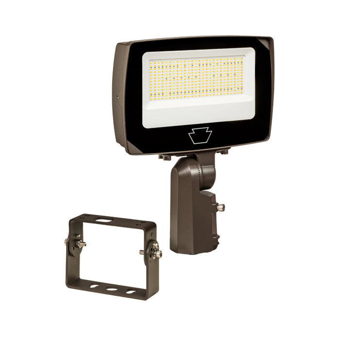 Keystone KT-FLED75PS-R4A 45W/60W/75W LED Flood Light, Up to 11250 lm, 3CCT Selectable, Slipfitter & trunnion mounts, 120-277V