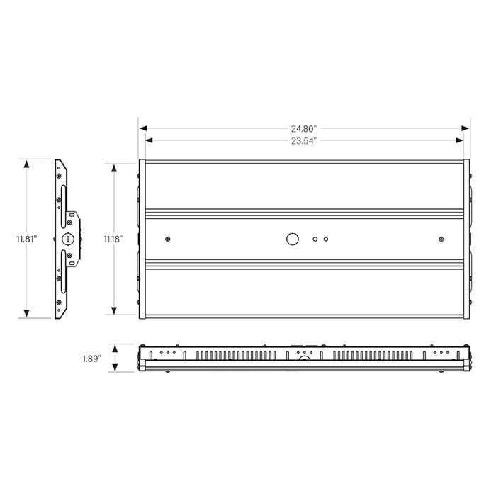 Keystone KT-HBLED105PS-2FB-8CSD-VDIM-P 2-ft 65W/90W/105W LED Linear High Bay, 3 Power & 2CCT Selectable, 120-277V