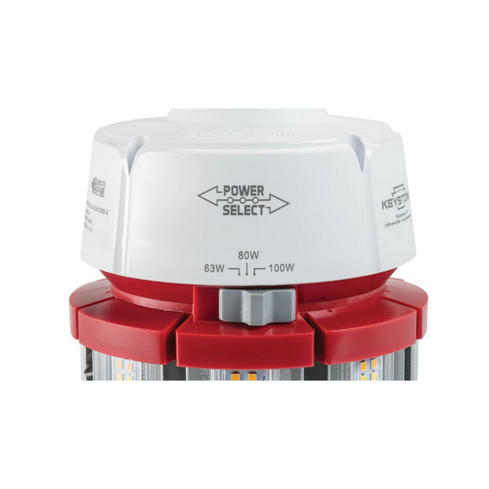 Keystone KT-LED100PSHID 63W/80W/100W LED HID Replacement Lamp, EX39 Base, 3CCT Selectable, 120-277V