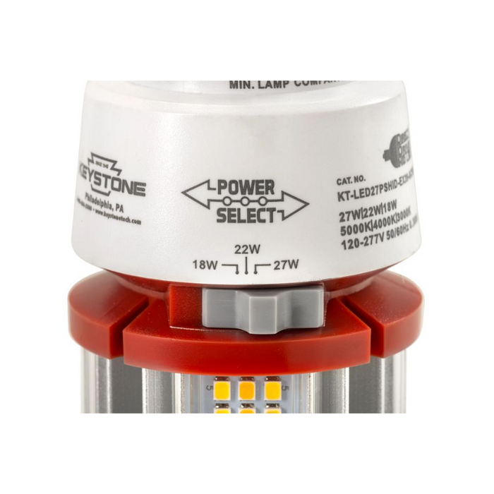 Keystone KT-LED27PSHID 18W/22W/27W LED HID Replacement Lamp, EX39 Base, 3CCT Selectable, 120-277V