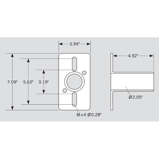 Keystone KT-PMST-R-S Pole Mount Tenon, Side-Mount for Round Pole