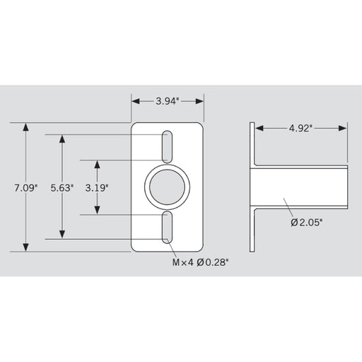 Keystone KT-PMST-SQ-S Pole Mount, Side-Mount for Square Pole