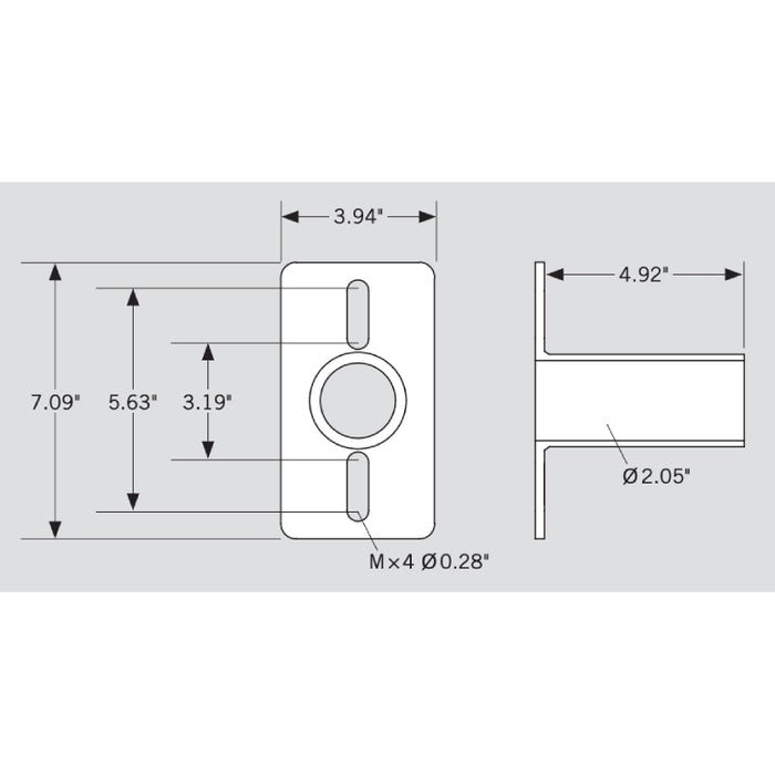 Keystone KT-PMST-SQ-S Pole Mount, Side-Mount for Square Pole
