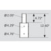 Keystone KT-PMTT-4R-SV Pole Mount Tenon, Top Mount Vertical for 4" Round Pole