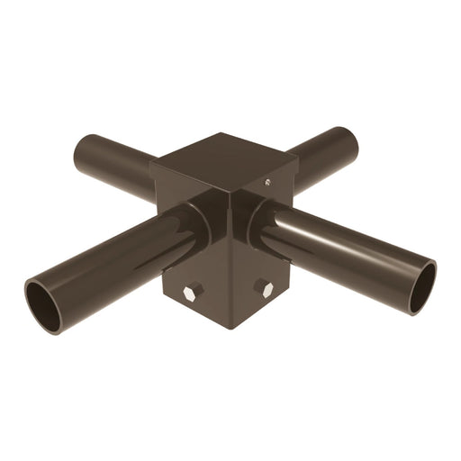 Keystone KT-PMTT-4SQ-Q90 Pole Mount Quad Tenon, Top Mount Horizontal 90 Deg for 4" Square Pole