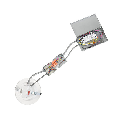 Keystone KT-RDLED24PS-6A-9CSF-VDIM-EM4 6" LED Recessed Emergency Downlight, 5CCT & Wattage Selectable, 120-277V, 0-10V Dimming, 4W Emergency