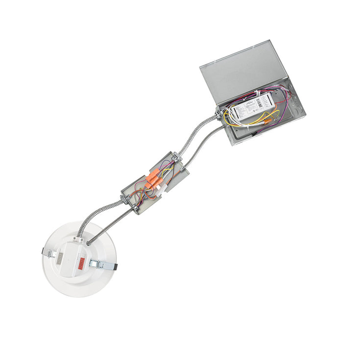 Keystone KT-RDLED24PS-6A-9CSF-VDIM-EM4 6" LED Recessed Emergency Downlight, 5CCT & Wattage Selectable, 120-277V, 0-10V Dimming, 4W Emergency