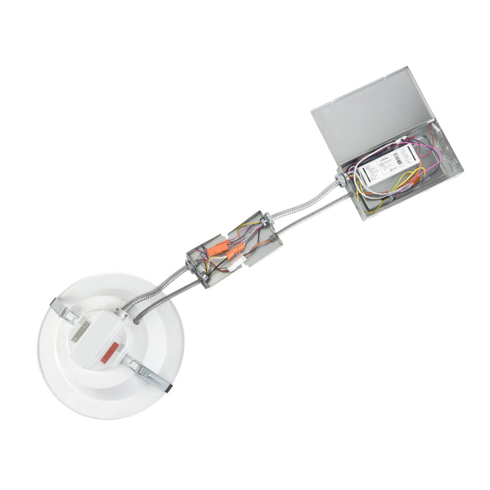 Keystone KT-RDLED38PS-10A-9CSF-VDIM-EM4 10" LED Recessed Emergency Downlight, 5CCT & Wattage Selectable, 120-277V, 0-10V Dimming, 4W Emergency