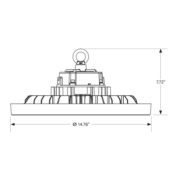 Keystone KT-RHLED200PS-14C-8CSB-VDIM-P Round LED High Bay, Power & CCT Selectable
