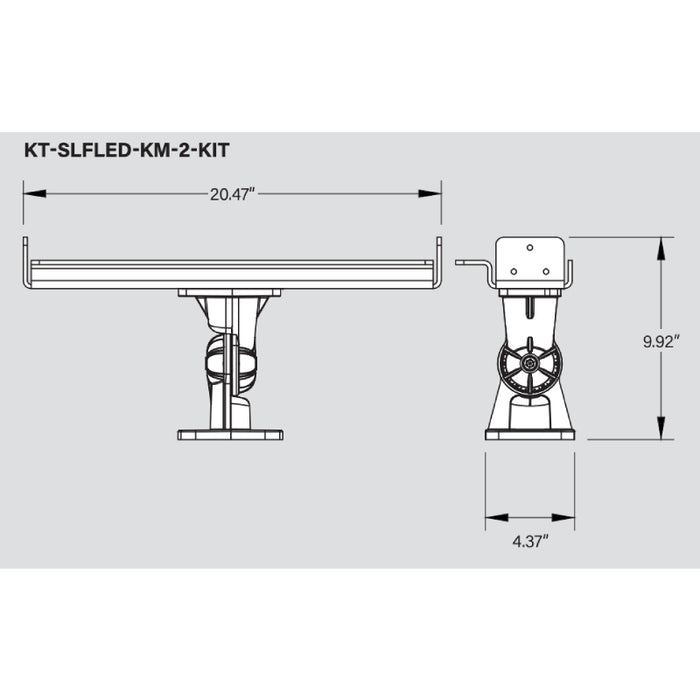 Keystone KT-SLFLED-KM-2-KIT Knuckle Mount Kit for SLF Medium