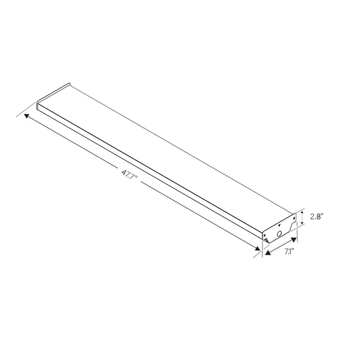 Keystone KT-WLED44PS-4-8CSA-VDIM 4-ft LED Wrap Fixture, Power & CCT Selectable