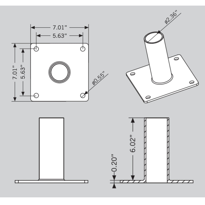 Keystone KT-WMT-S Wall Mount Tenon, Single