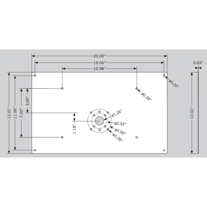 Keystone KT-WPLED-BP-M Back Plate for Medium Size Wallpacks
