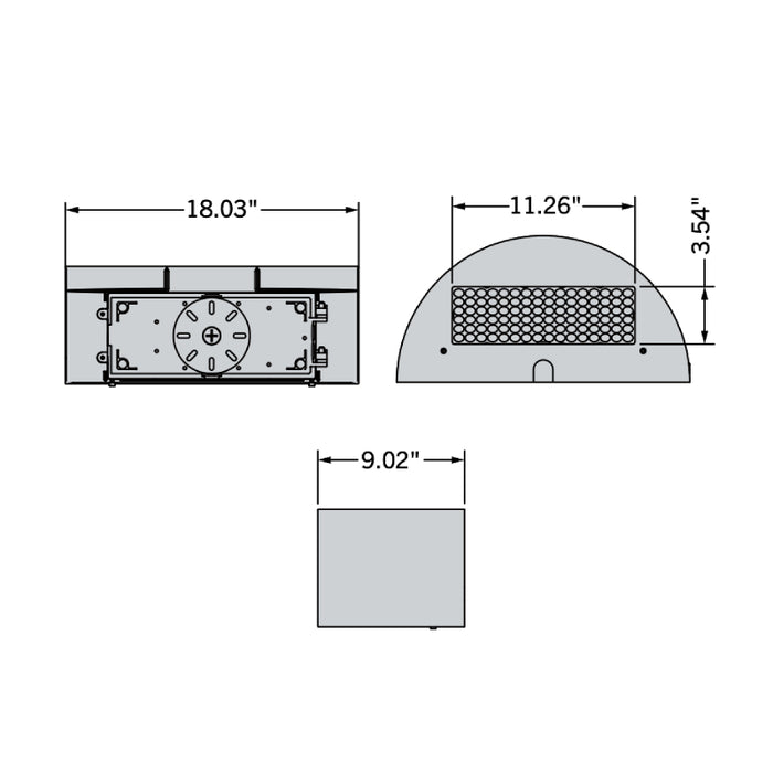 Keystone KT-WPLED-M5-HM-1-KIT Half Moon Shell for Wall Packs