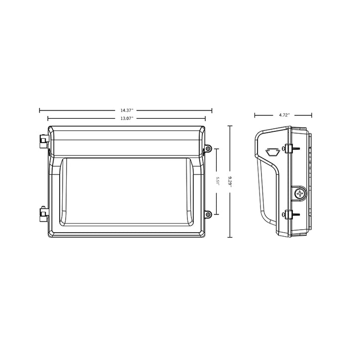 Keystone KT-WPLED55PS-M4-8CSB-VDIM 35W/45W/55W Slim LED Wall Pack, CCT Selectable