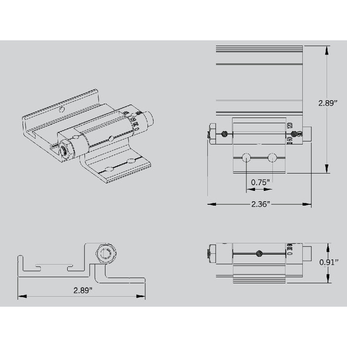 Keystone KT-WWLED-LA-HB-KIT Hinged Bracket Kit