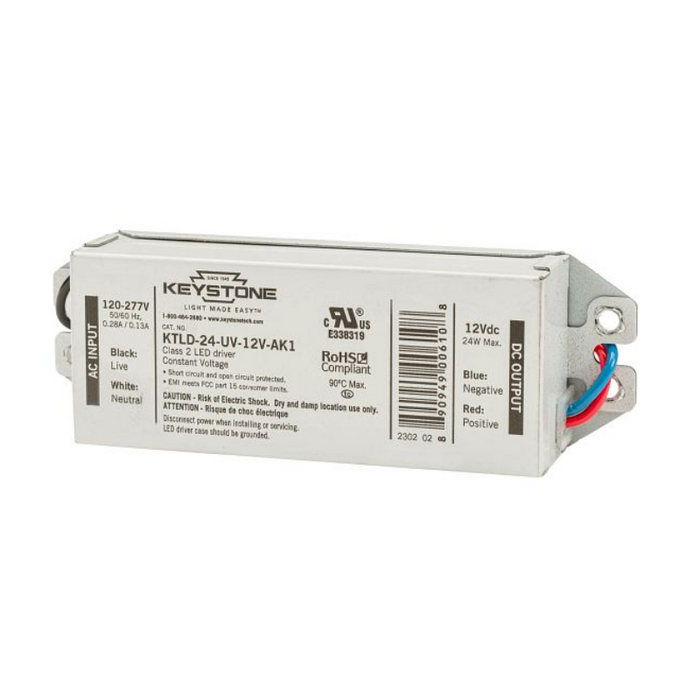 Keystone KTLD-24-UV-12V 24W Constant Voltage LED Driver