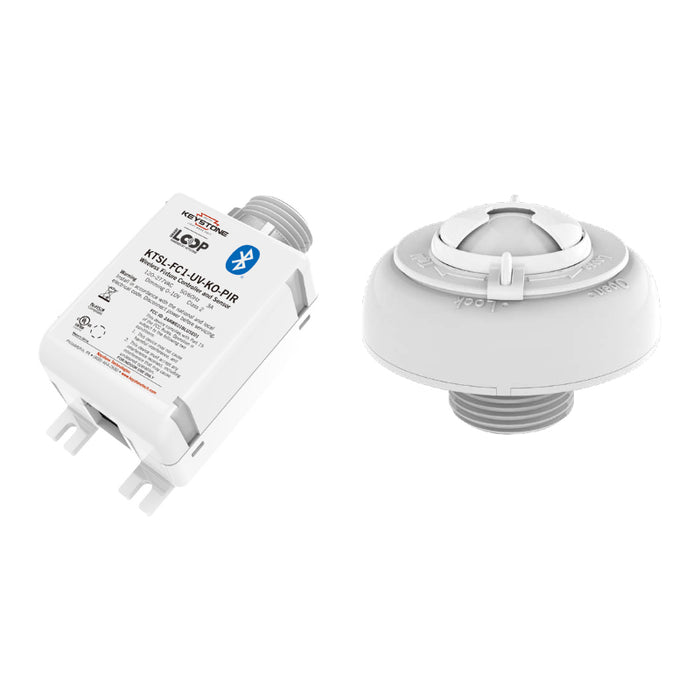 Keystone KTSL-FC1-UV-KO-PIR Bluetooth Wireless Fixture Controller with Remote Mount Sensor