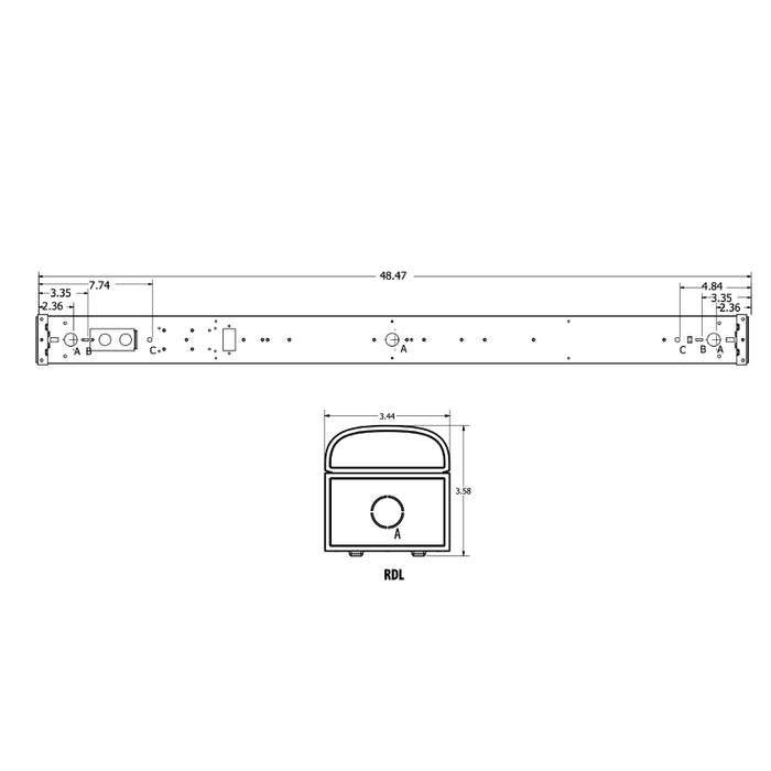 Lithonia CLX 48" 32W LED Linear Strip Light, Round Diffuse