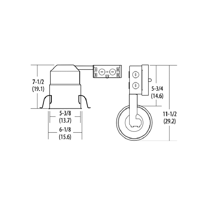 Lithonia L5R 5" Incandescent IC Remodel Housing