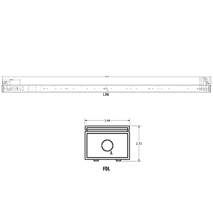 Lithonia CLX 96" 64W LED Linear Strip Light, Flat Diffuse