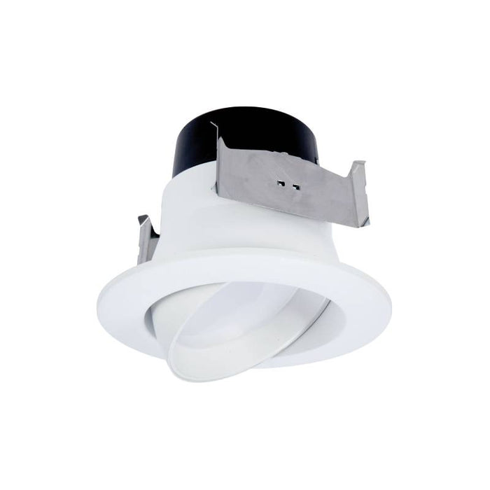 Halo LA406 4" All-Purpose 8.6W LED Adjustable Retrofit Gimbal, 3000K, 600 Lumens, 90 CRI, Dimming down to 10%, Matte White Baffle