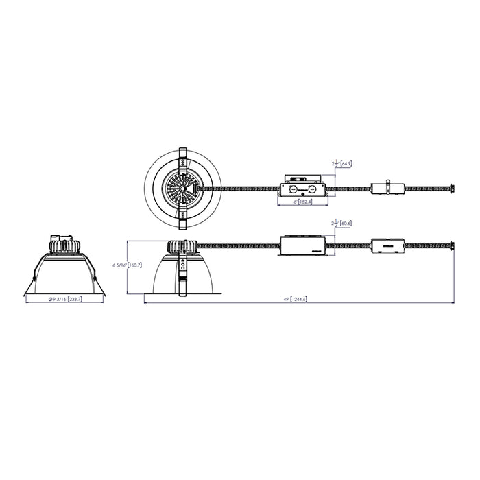 Lithonia LBR8 ALO2 SWW1 8" Round Retrofit Remodel Downlight with Quick Disconnect Plugs, 1000/1500/2000 Lumen & 4CCT Selectable