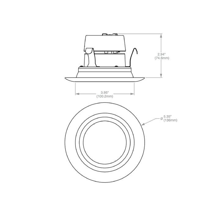 Prescolite LBRA-4RD LiteBox 4" LED Round Retrofit Downlight, CCT Selectable