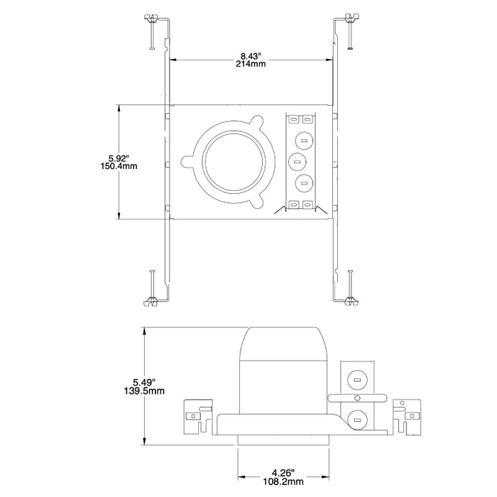 Prescolite LBRA-4RD-H LiteBox 4" LED New Construction Housing