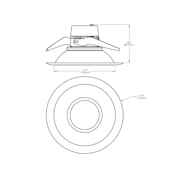 Prescolite LBRA-6RD LiteBox 6" LED Round Retrofit Downlight, CCT Selectable