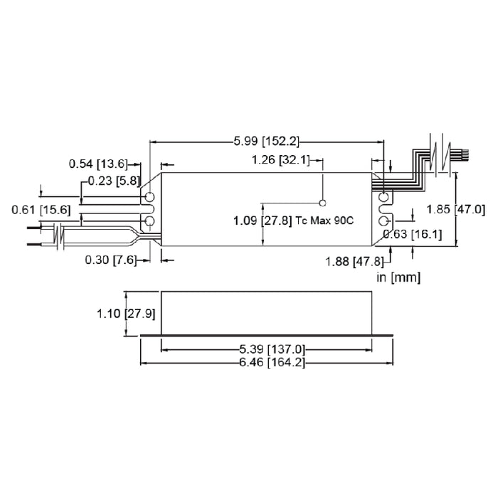 Hatch LC36-G L Series 36W Constant Current LED Driver, 0-10V Dimming,