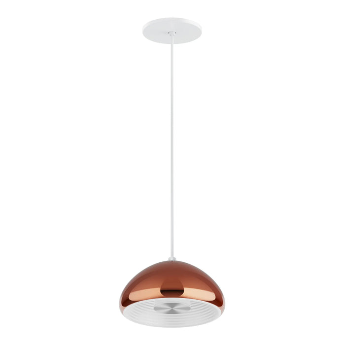 Westgate LCEU 8" 8W LED Pendant, 3000K, 120V - Copper