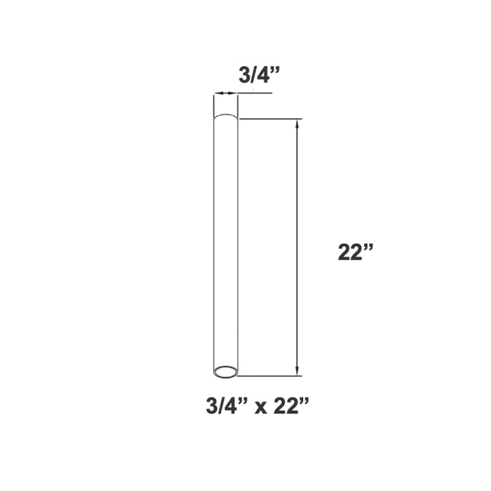 Westgate LCF-ROD 24" Suspension Rod For Ceiling Fixture Swivel Canopy