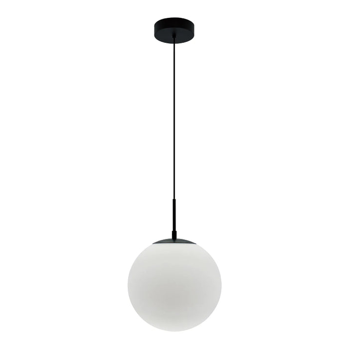 Westgate LCFG 12" Architectural Globe Pendant, 120V - Black/Frosted