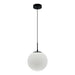 Westgate LCFG 12" LED Frosted Glass Pendant, 5CCT Selectable, 1600 lm, 120V - Black