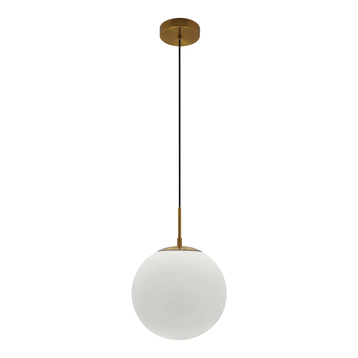 Westgate LCFG 12" LED Frosted Glass Pendant, 5CCT Selectable, 1600 lm, 120V - Gold