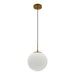 Westgate LCFG 12" LED Frosted Glass Pendant, 5CCT Selectable, 1600 lm, 120V - Gold