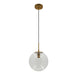 Westgate LCFG 12" Seeded Glass Pendant, 120V - Gold